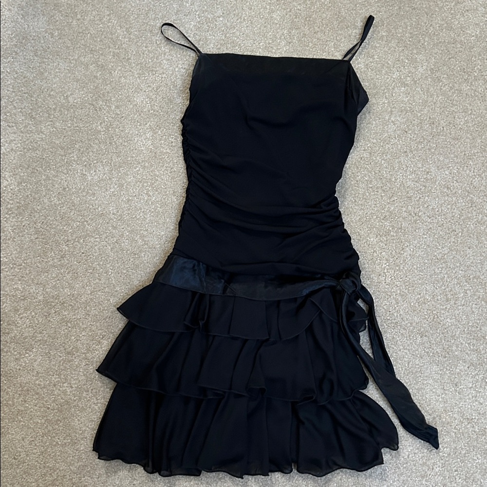 Vintage Byer Too! Mini Dress layered Ruffles Size M